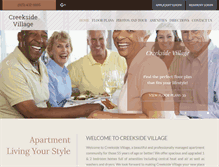 Tablet Screenshot of creeksidevillageapts.com